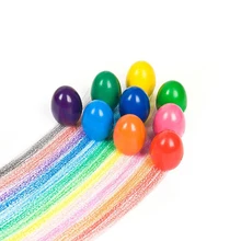 9 цветов, безопасная Нетоксичная восковая креативная детская кисть, мелки, твердая форма яйца, подарки, детские игрушки, рисование, пигмент