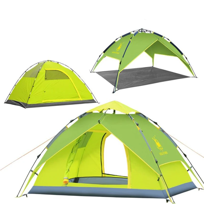 AOTU Double Layer Rain proof Automatic Folding 3 4 Person Outdoor