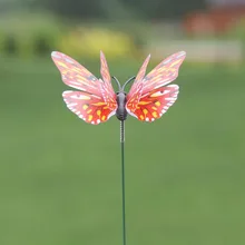 

15pcs/7cmDouble wings butterfly section artificial butterfly garden decoration simulation butterfly wooden peg field plant lawn
