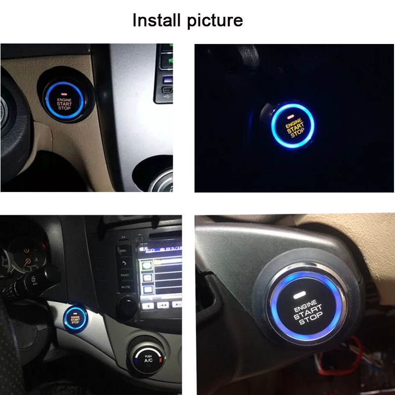 Jiluxing Авто сигнализация двигателя Starline Кнопка старта стоп RFID замок зажигания переключатель без ключа система входа стартер Противоугонная