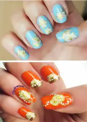 3D Nail Art Наклейки Стикеры красивые розовые цветы листьев J013-TJ024