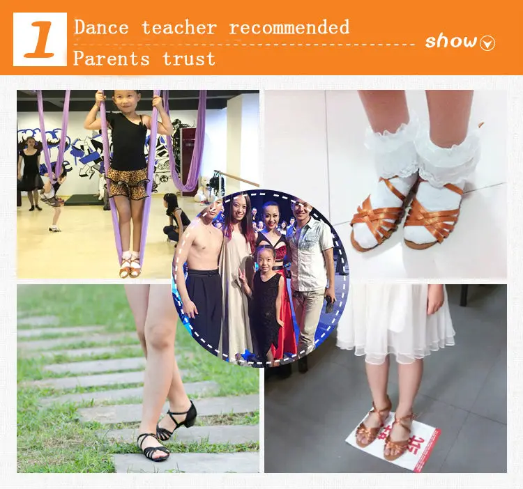 20161031_105043_026Girls Dance shoes Ballroom latin shoes for Children Satin Sports Shoes Deep skin heel 3.5cm Gift bag BD603