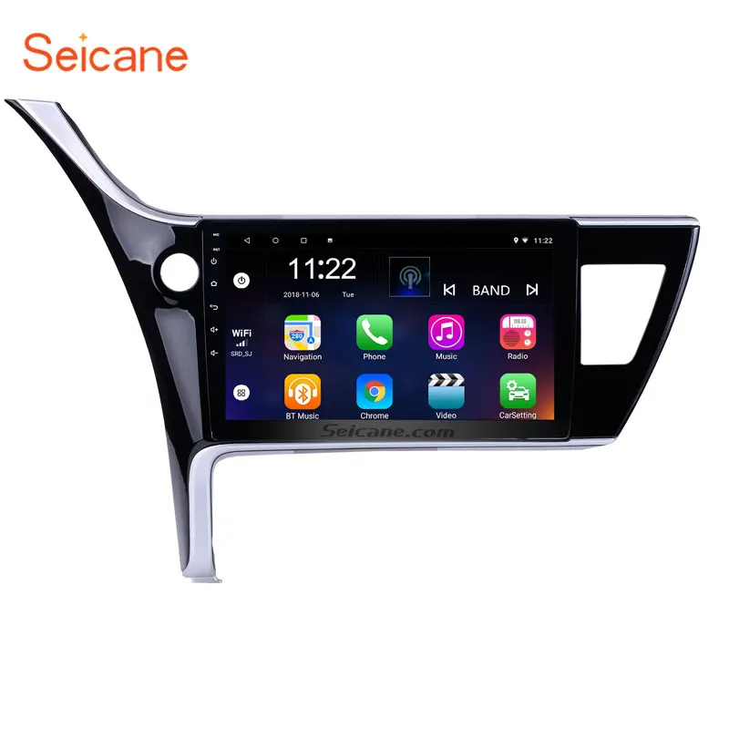 

Seicane 2Din Android 6.0/7.1/8.1 10.1" Head Unit Car Radio GPS Navi Multimedia Player For 2017 Toyota Corolla left driving