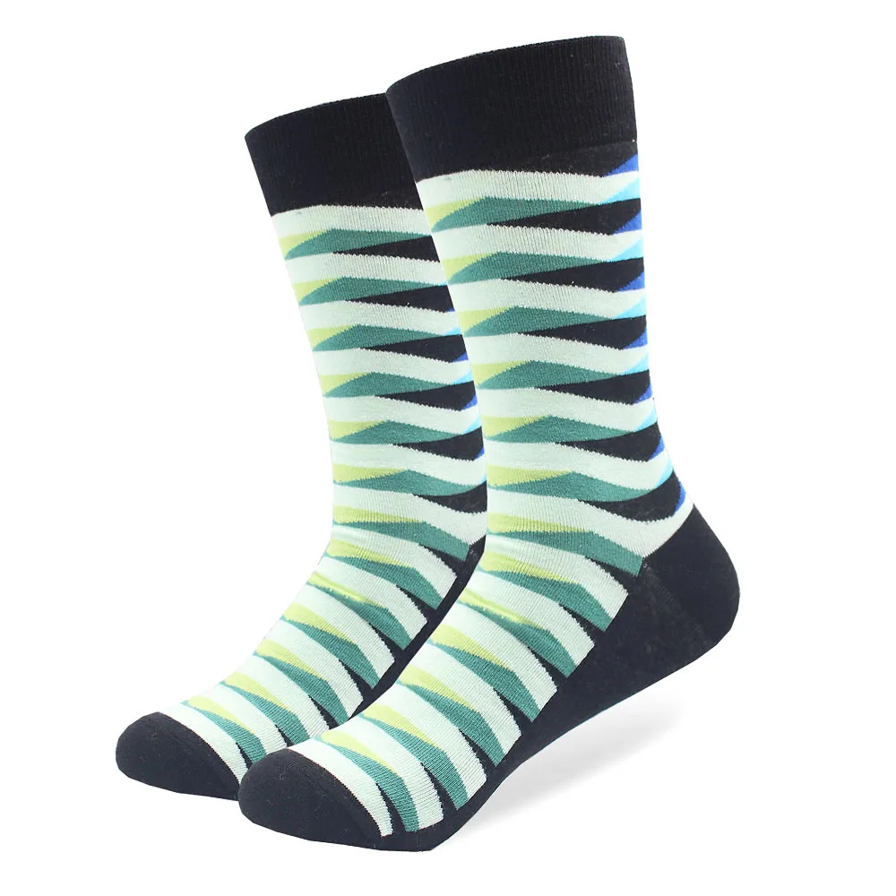 1 пара разноцветных носков из чесаного хлопка с рисунком акулы, черепа, длинные носки для счастливых мужчин, новые повседневные носки для скейтборда - Цвет: 274