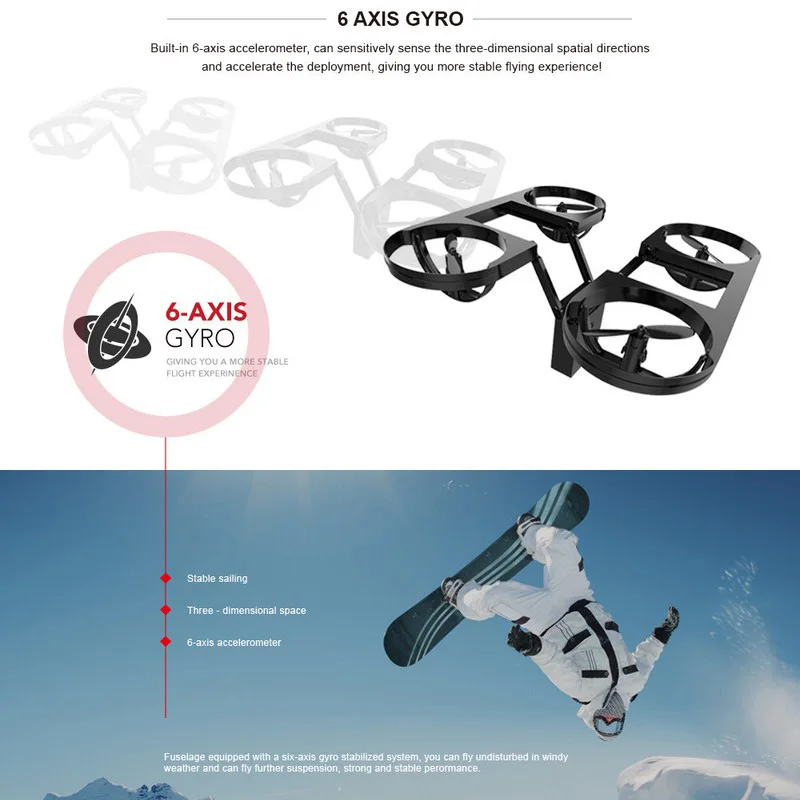 TYRC TY6 Foldable Remote Control Quadcopter Flying Toys Self Timer Drone with Camera 720P RC Helicopter Floating Flying Toys (14)