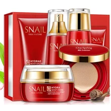 New Snail Tender Skin makeup set,Fashion Gift box cosmetic kit,Moist Concealer BB Cream,Liquid Fundation Cream,Air Cushion Cream