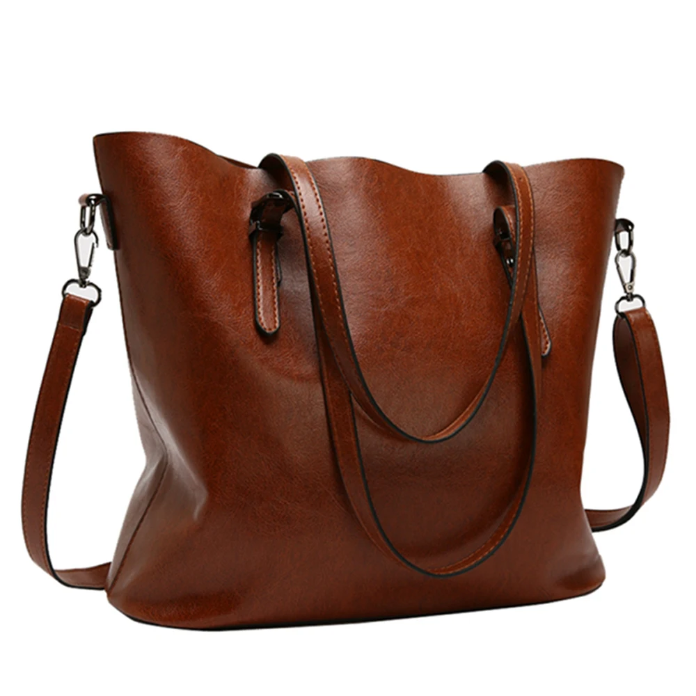 

Brand Women Leather Handbags Lady Large Tote Bag Female Pu Shoulder Bags Bolsas Femininas Sac A Main Brown Black Red