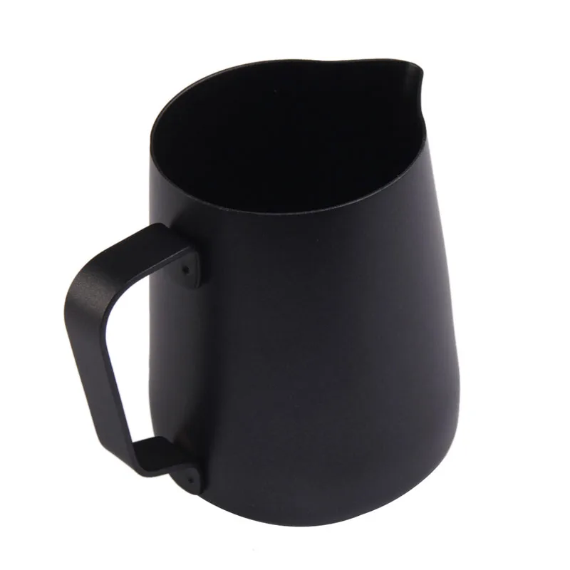 Black Non-stick Coating Coffee Mug Cup Jug Stainless Steel Espresso Milk Coffee Frothing Jug Tamper Cup Mug 350ml Perfect
