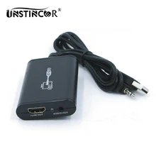 UNSTINCER New USB 2.0 To HDMI Converter Adapter With 3.5mm Audio Cable USB 2.0 to HDMI Display Adapter 1080P HDTV for PC