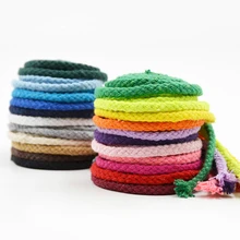 Lshangnn 5mm Diy accessories twisted round 100 cotton cord decoration rope Beige cotton rope hand woven