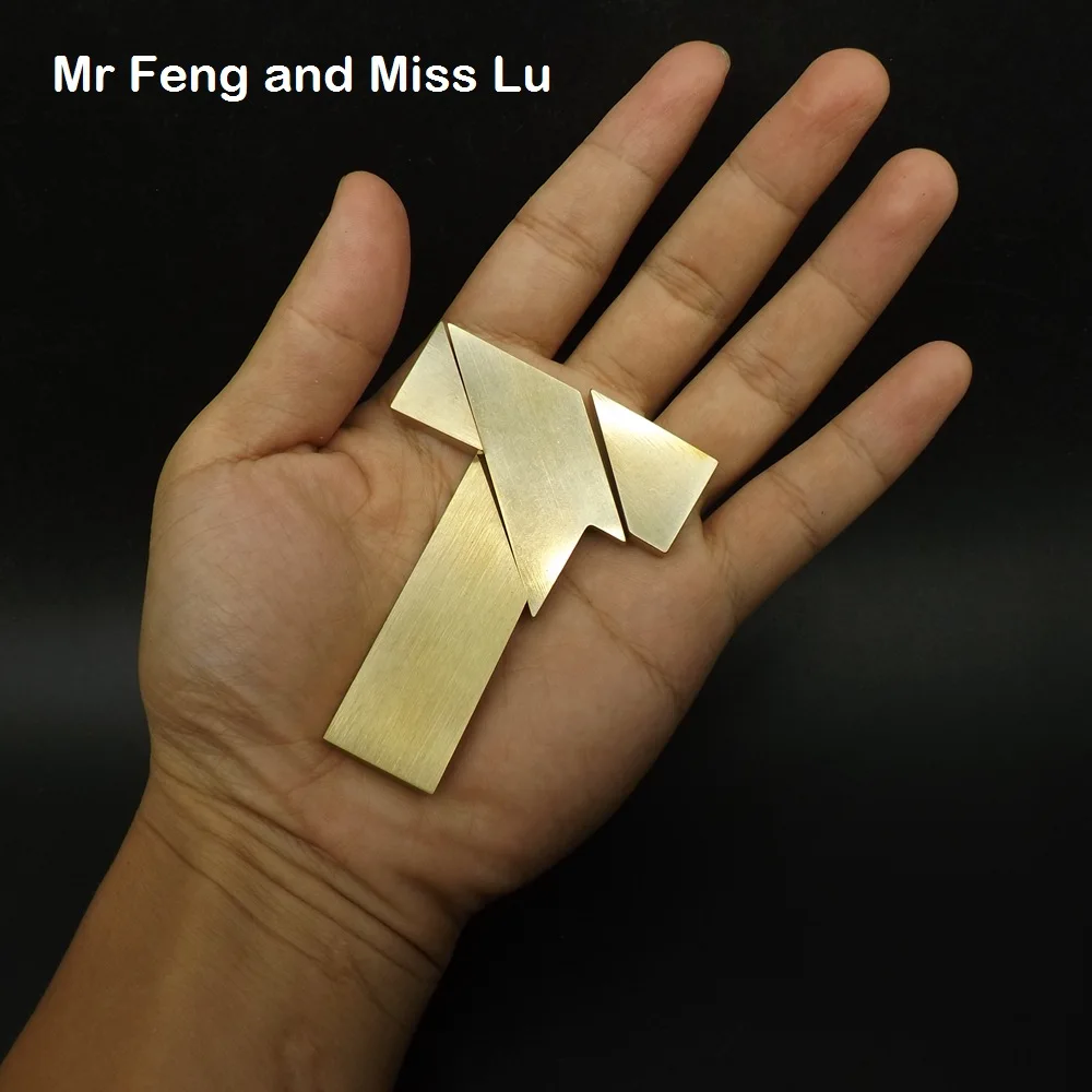 

Mini T Puzzle Collection Pure Brass Metal Puzzle Copper Model Puzzle Solution Brian Teaser Gadget Intelligence Game Toys