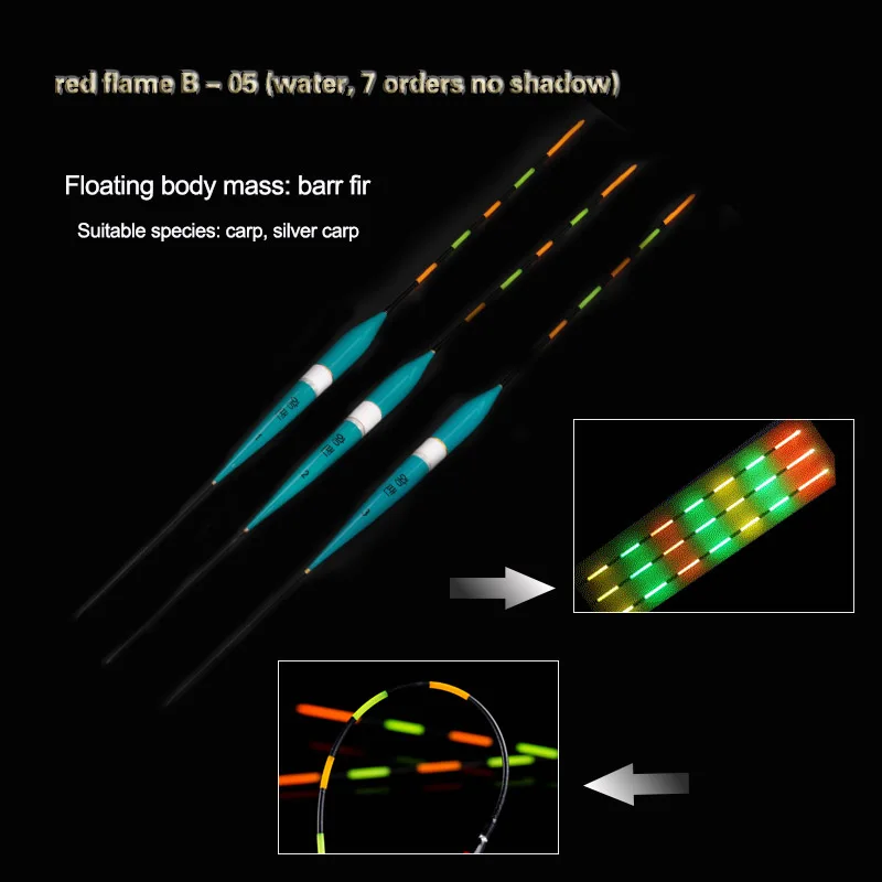 Красочный светодиодный электронный поплавок для рыбалки ночной поплавок пробкового дерева ночного видения электрические поплавок рыболовные снасти светящиеся поплавок