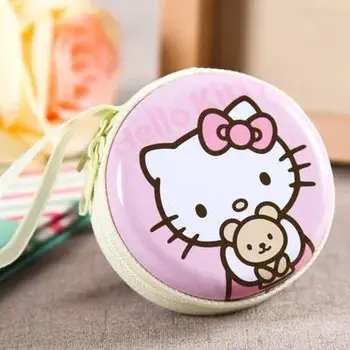 

hello kitty Mini Hold bags For Headphones accessories Earphone Earbuds Carry boxes for Headphone Case Keys Coin Travel Earphone