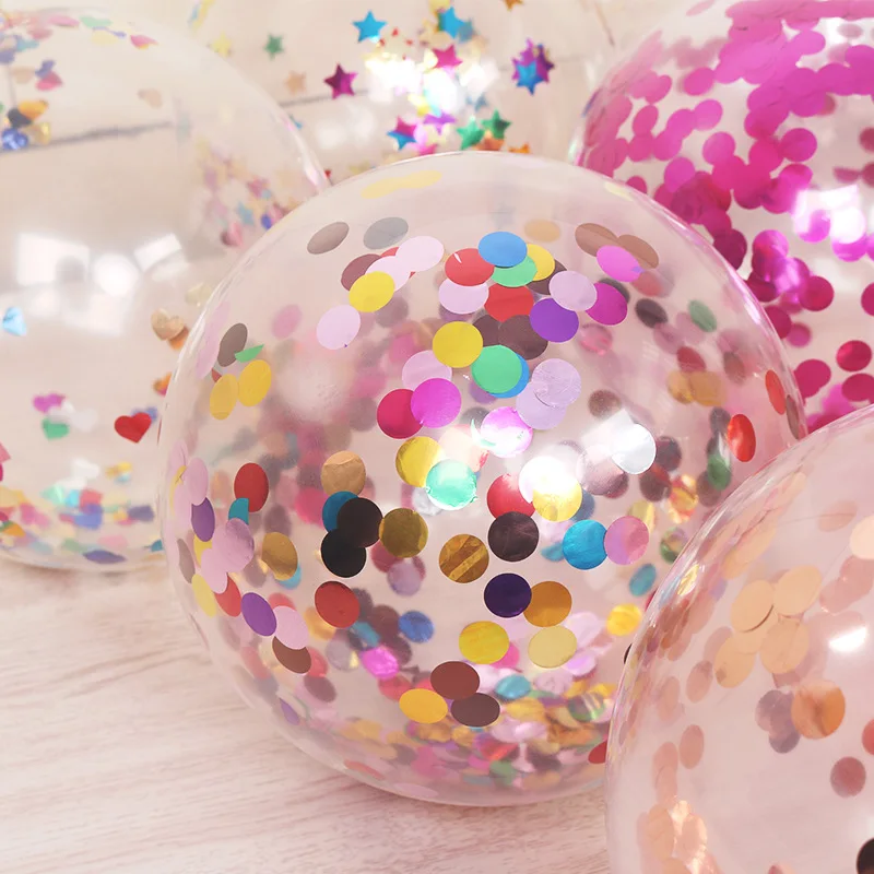 Прозрачные воздушные шары Золотая Звезда конфетти из фольги прозрачные воздушные шары счастливый день рождения, детский душ Свадебные украшения