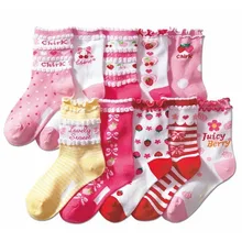 5 пар высококачественных милых хлопковых детских носков принцессы для девочек носки для девочек