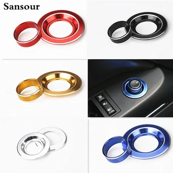 

2pcs Black Side View Mirror Adjust Switch Button Knob Ring Cover Trim Sticker For Jeep Patriot Compass 2011-2015