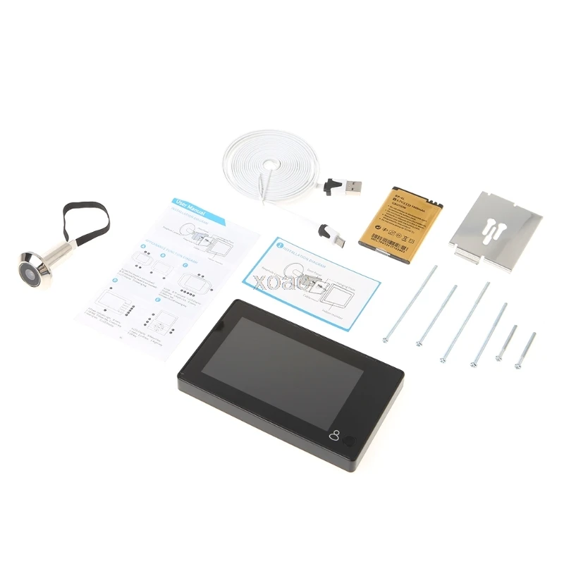 

4.3Inch Digital Peephole Door Viewer 145 Degree Door Eye Doorbell Video Camera Monitor M03 dropship