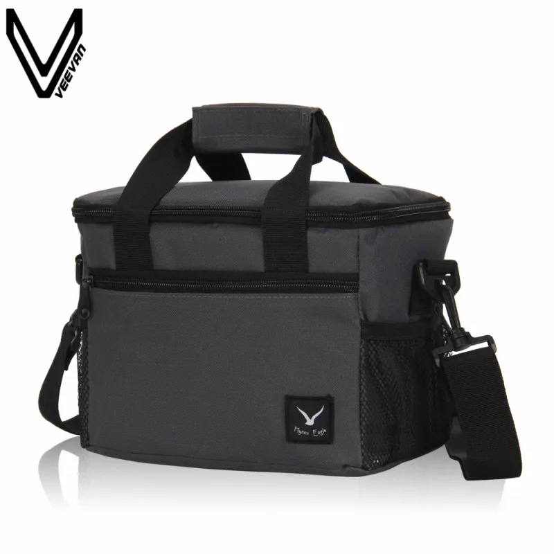 2017 New Gray Color Lunch Bag Portable Insulated Oxford Lunch Box Women First Choice Family Travel