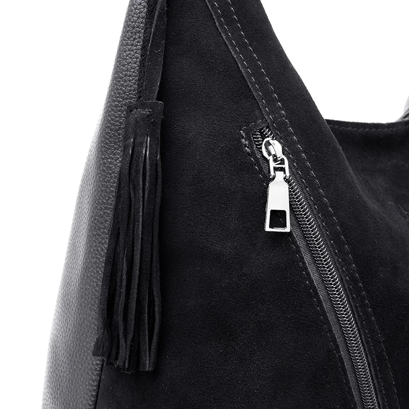 Женская сумка из натуральной замши, Женская винтажная сумка через плечо, роскошная женская большая сумка-тоут высокого качества, женская сумка через плечо