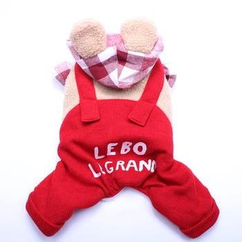 

Winter Dog Pet Warm Coat Jacke Pet Puppy Fleece Jumpsuit Hoodie Outfit Size S L