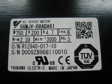 

SGMJV-08ADA61 ,750w, 90% appearance new ; 3 months warranty ; in stock