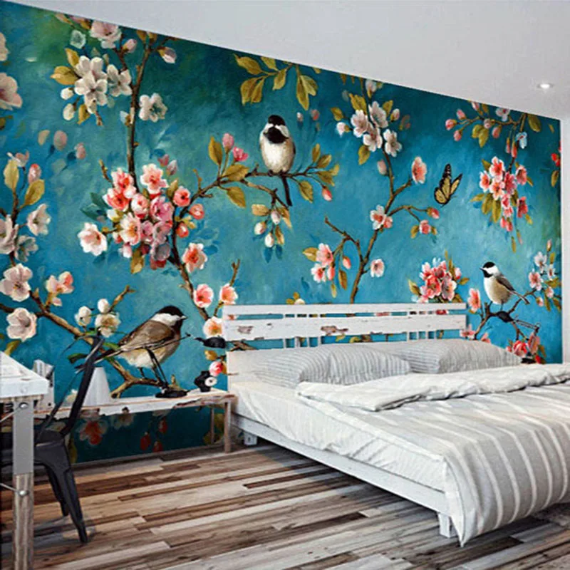 photo wallpaper papel de parede floral quarto sala novo design textura 02