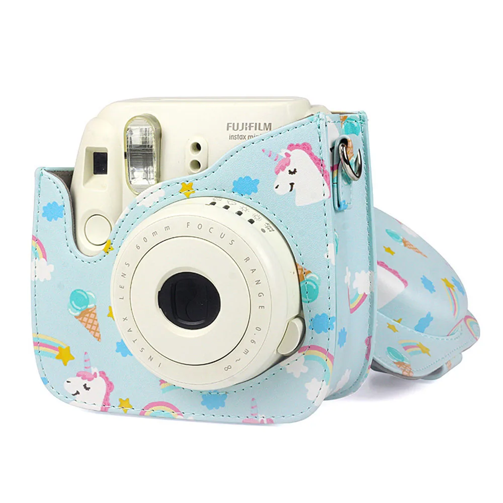 Пленка FUJIFILM Mini8/8+/9 Rainbow INS PU кожа Instax Единорог камера сумка защитный рукав PU упаковка для хранения с плечевым ремнем