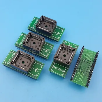 

5Pcs PLCC32 TO DIP32 Pitch 1.27mm Simple Chip Programmer Adapter IC Test Socket