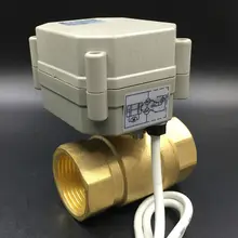 Лидирующий бренд 1 ''моторизованный мяч Клапан tf25-b2-a латунь DN25 полнопроходной BSP/NPT Нитки AC/DC 9-24 В 3 провода для отопления воды