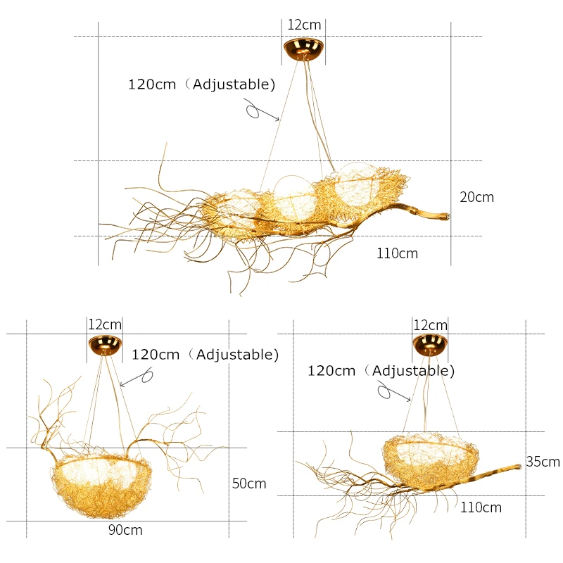 Модные подвесные светильники на кухню led лампа Птичье гнездо люстры потолочные золотой Птичье гнездо подвесная люстра потолочная для интерьера люстра детсткиой комнаты