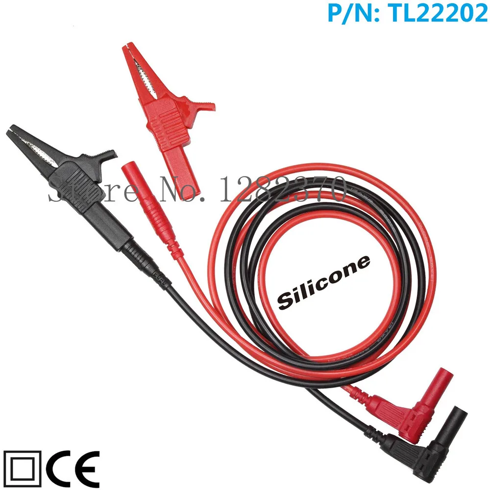 

[SA] TL22202 super soft silicone 13AWG2.5 square low line resistance multimeter alligator clip alligator clip test leads 2.0M