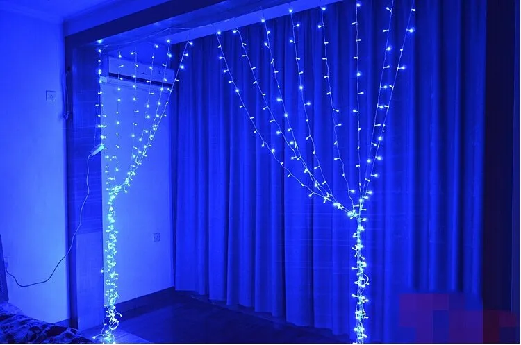 3 м x 3 м 300 светодиодный открытый вечерние рождественские гирлянды сказочные свадебные занавески освещение 220~ 240 В или 110 В RGB цвет