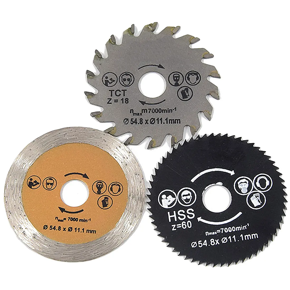 

3pcs HSS Circular Saw Blades Woodworking Cutting Discs Mini Metal Wood Saw Cutting Blade Wheel Rotary Tool with Mandrel