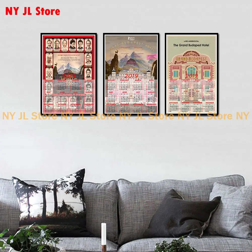 Grand Budapest отель 2019 календарь домашние декоративные принадлежности белая
