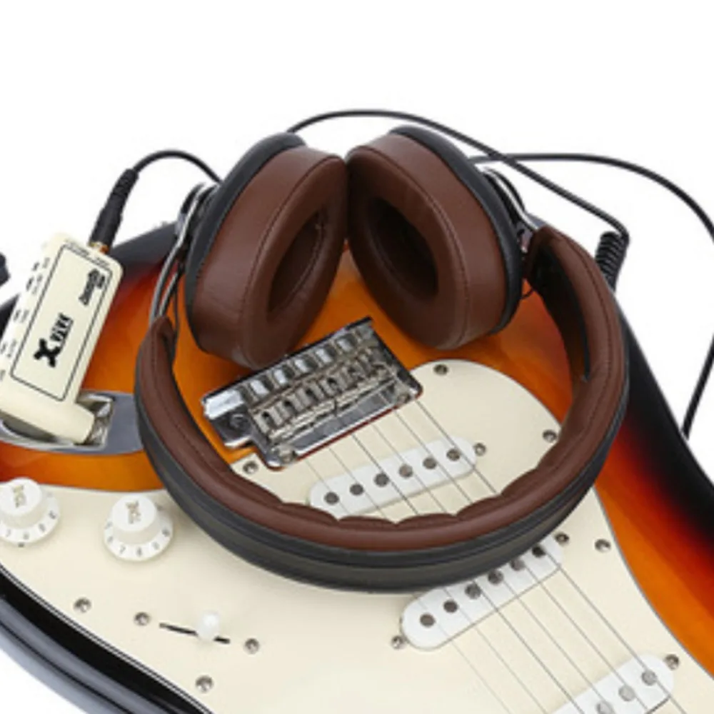 1pc Guitar Plug Mini Portable Recharge Elec Headphone Amp Amplifier Acoustic Rock Metal Delay