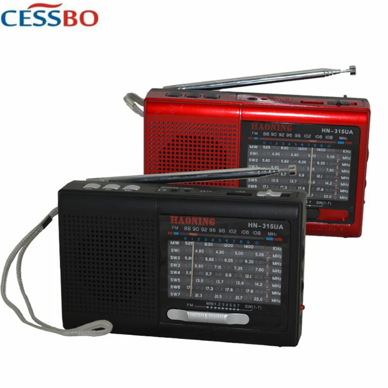 

FM/AM/SW Mini Portable Radio Card Neutral Elderly MP3 Player 3 in 1 Speaker Support TF Card&USB Drive Music MP3/4 Mini FM Radio