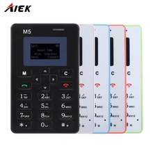 Aeku M5 телефон 1.0 дюймов ультра тонкий модный мобильный позиционирование карты телефон Micro SIM Поддержка Мини Bluetooth мобильного телефона