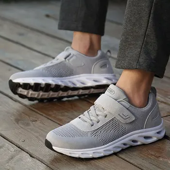 

Men Running Shoes Mesh Breathable Outdoor Sport Shoes Men Trainers Lightweight Sneakers Flat Jogging Shoes Athletic Walking