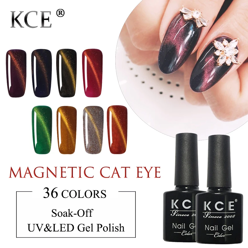 Kce Хамелеон магнит Cat Eye Gel Лаки для ногтей long-lasting 36 Цвета 3D кошка Средства ухода