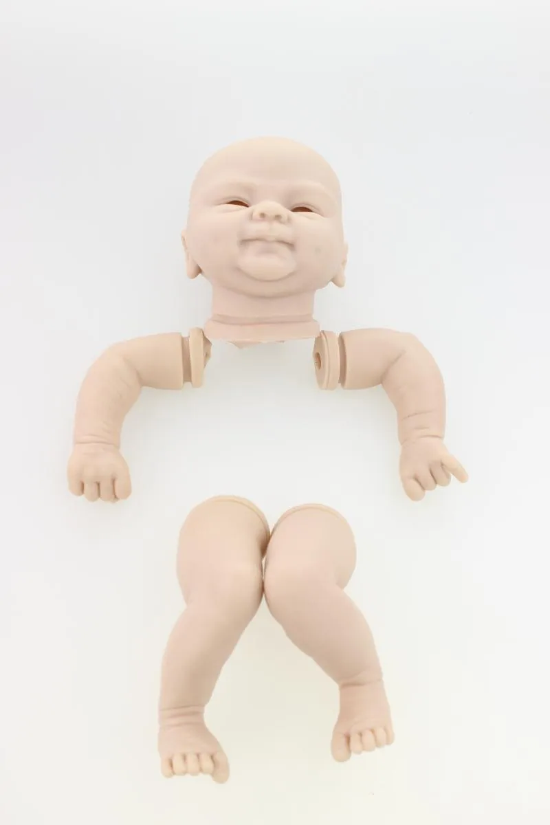 18 дюймов виниловые силиконовые reborn Детские комплекты для DIY reborn младенцев голова 3/4 руки и ноги неокрашенные bebe куклы аксессуары - Цвет: Белый