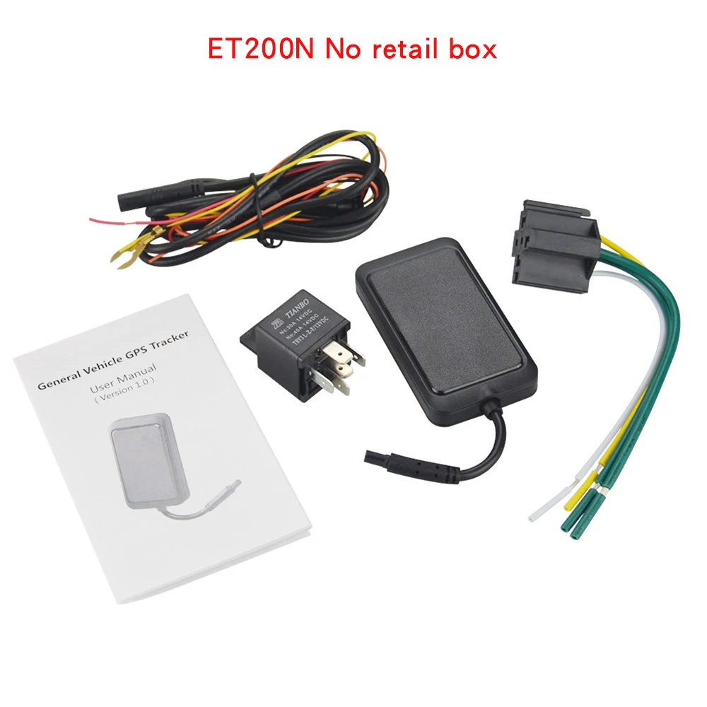 No box Multi-function WeTrack2 ET200N Vehicle Car GPS Tracker Cut off the Oil Over Speed Alarm Vibration alarm 9-90V voltage range - Цвет: No box