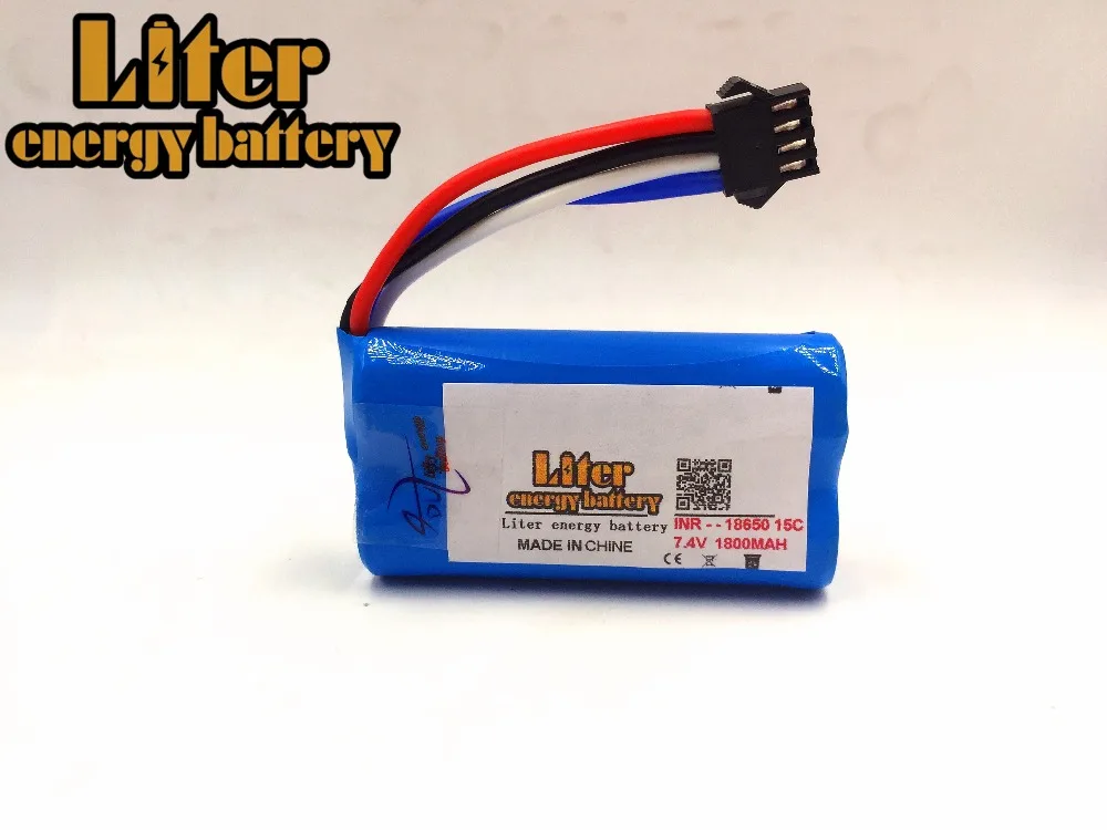 

7.4V 1800mAh lithium battery For Udi U12A Syma S033g Q1 Tianke H100 7.4 lithium Battery 18650 7.4 V 1800mah 15C