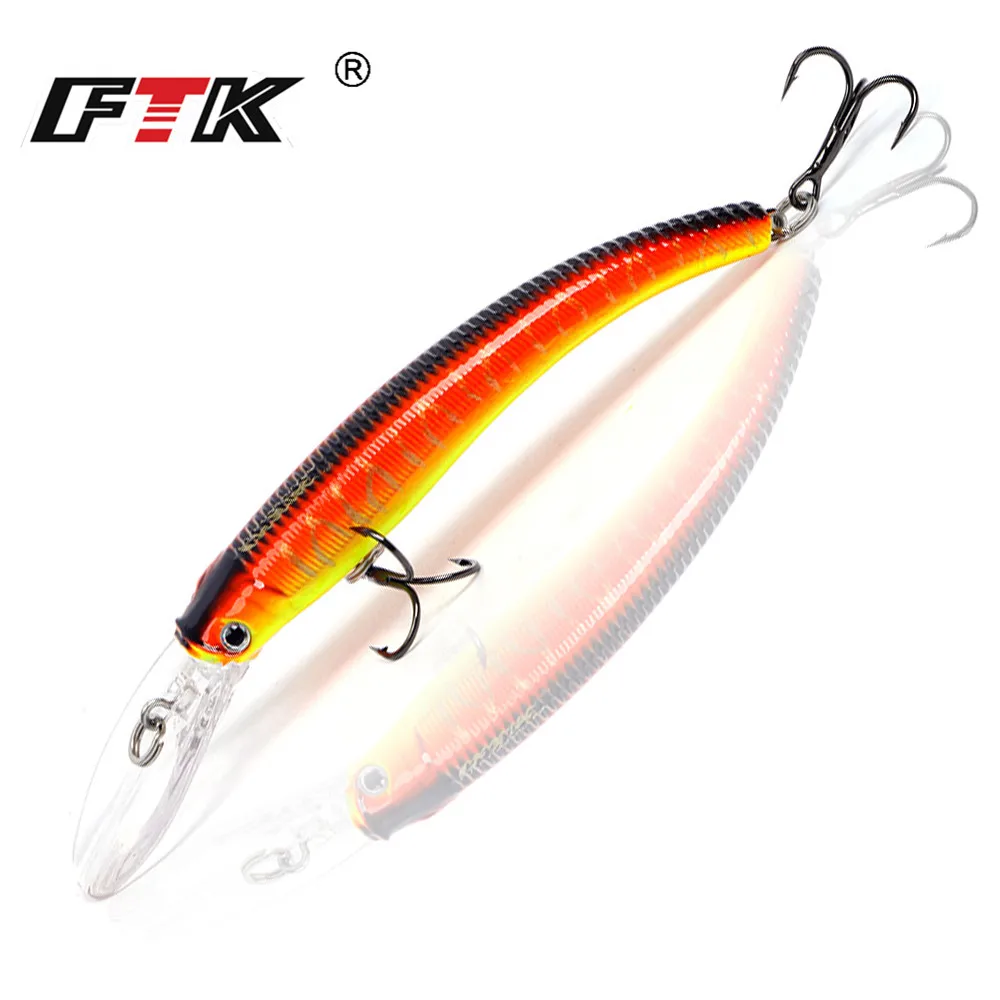 

FTK assorted colors quality professional Bass Fishing Lure Minnow wobbler Floating 85mm 7.5g fishing swimbait Topwater Crankbait