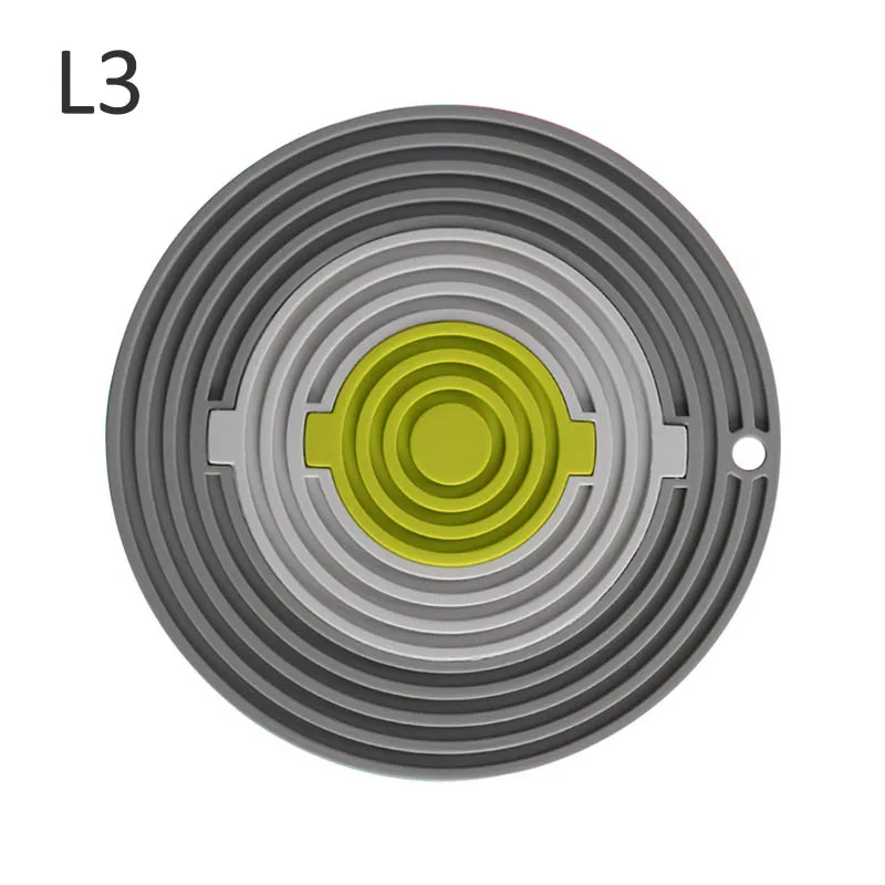 Подстаканник чаши подставки Настольный Декор силикон круглый изоляционный коврик для кухни, принадлежности 3 в 1 Многофункциональный стол салфетки - Цвет: L3