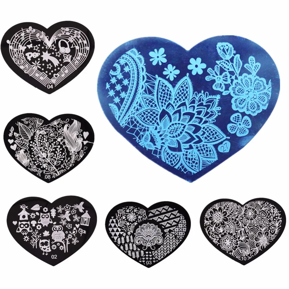 Online Buy Wholesale Designer Plates From China Designer Plates - Pcsset Cm Love Heart D Nail Art Stamping Plates Designs online buy wholesale designer plates from china designer plates - pcsset cm love heart d nail art stamping plates designs