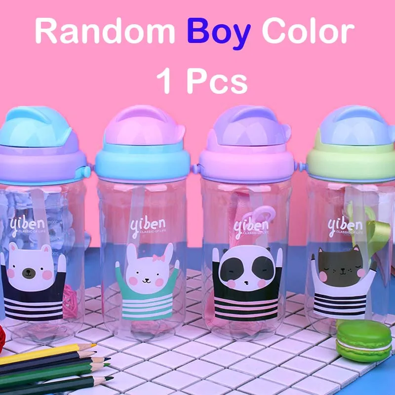 Random Boy Color Силикагель для малышей, 430 мл, милая детская чашка, для детей, для обучения кормлению, питьевая бутылка с ручкой, тренировочная чашка, чашка для кормления ребенка - Цвет: Random Boy Color