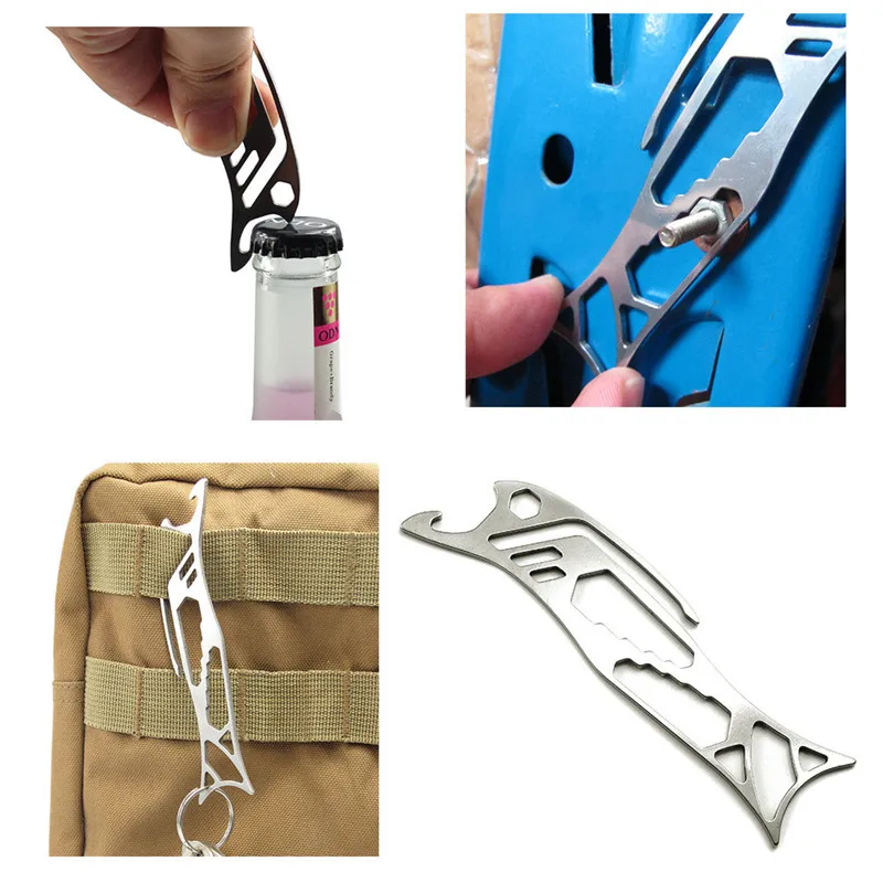 

1pc Multi-function Mini key holder Portable Gadget Stainless Steel creative Key Chains Ring Gift For Women Girl Bag Charm