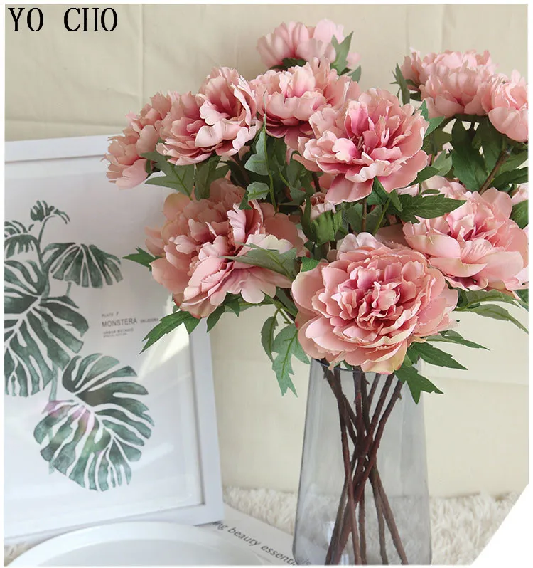 Chinese national flower peonies  simulation big peony flowers for home, living room, bedroom, party,wedding,hotel ,shopwindow  decoration arranging flower accessories for christmas new year Halloween Thanksgiving Anniversaries
