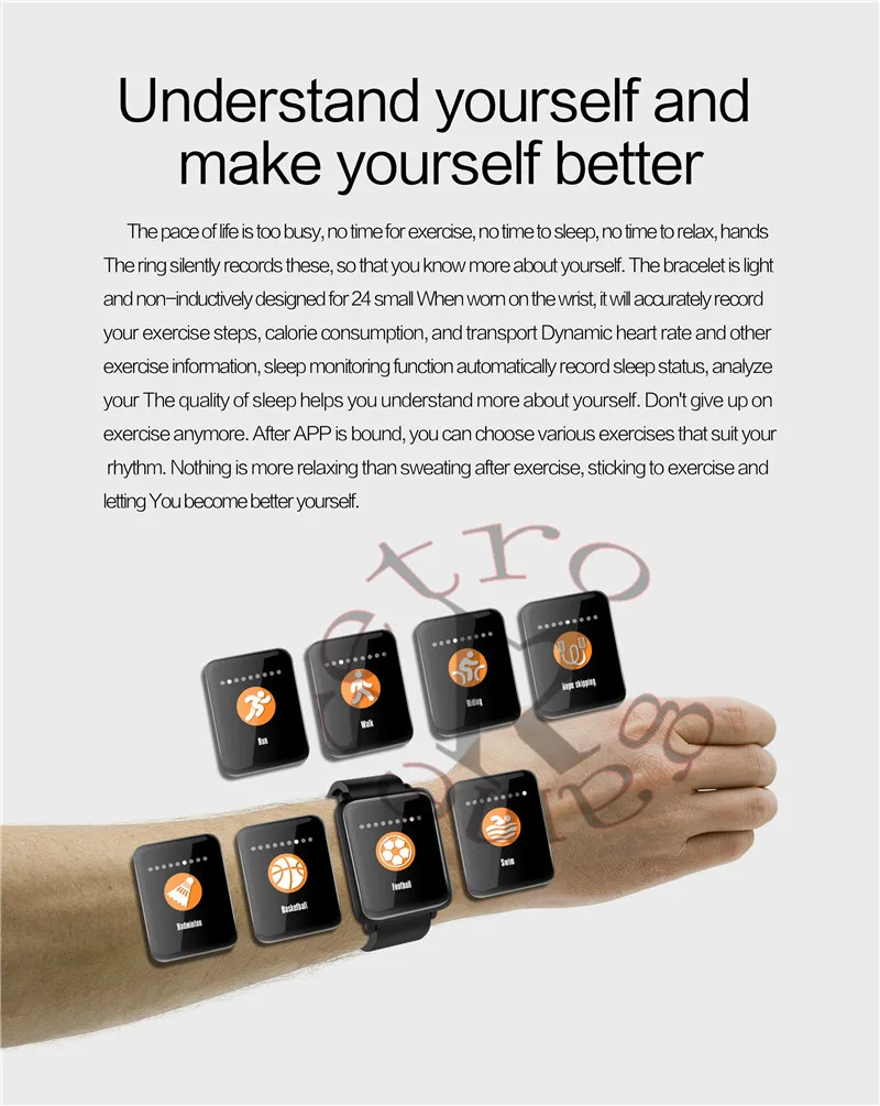 M28 IP67 Водонепроницаемый Smart WatchHeart ритма Смарт Группа поддержки Мониторинг Артериального Давления погоду push Фитнес браслет
