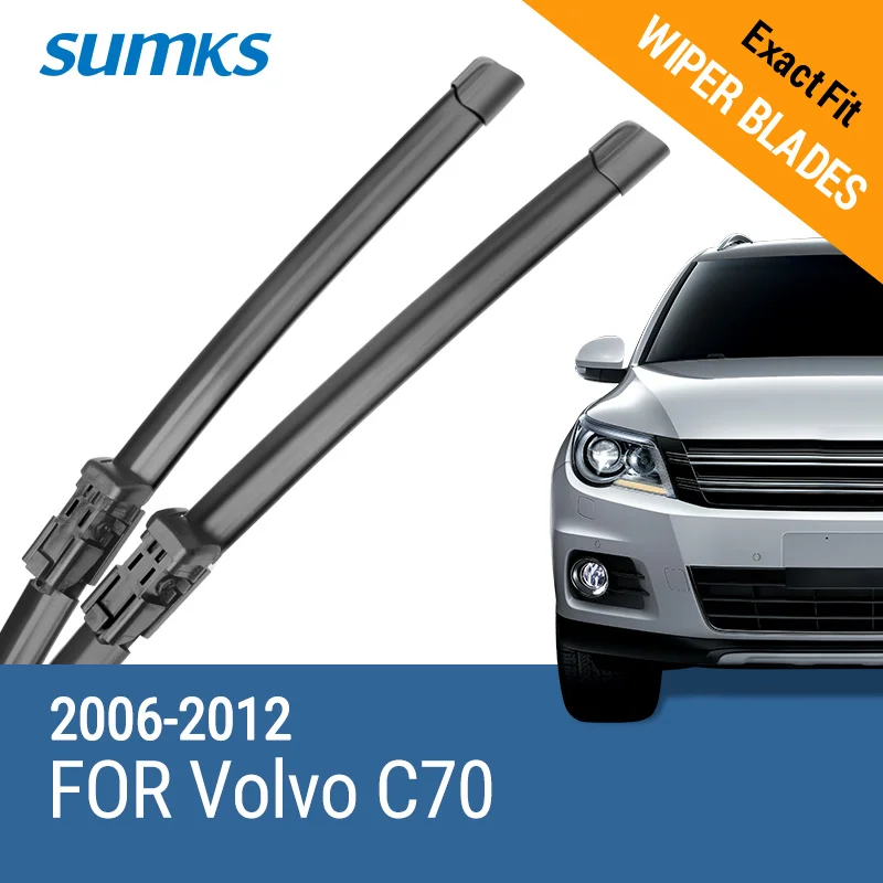 

SUMKS Wiper Blades for Volvo V50 26"&20" Fit Push Buttoon Arms 2006 2007 2008 2009 2010 2011 2012